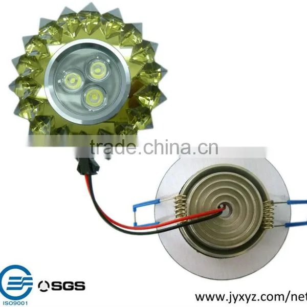 various color 3w high power white led crystal ceiling light supply