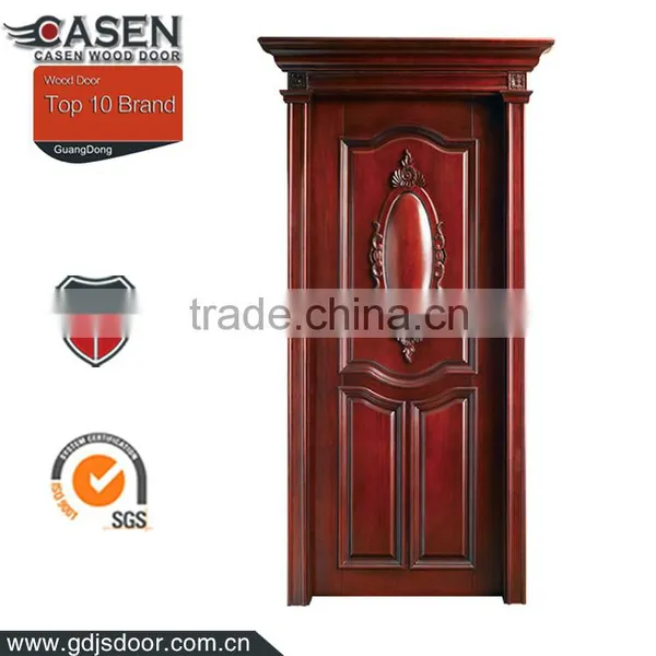 High Quality Decorative Villa/apartment Entrance Walnut Single Wood Carved Doors photo-5