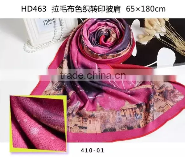 Fashionable Printed Patterned Brush Polyester Viscose Pashmina Shawl,yarn Dye Imitated Cashmere Shawl and Scarves Women Supplier's Choice