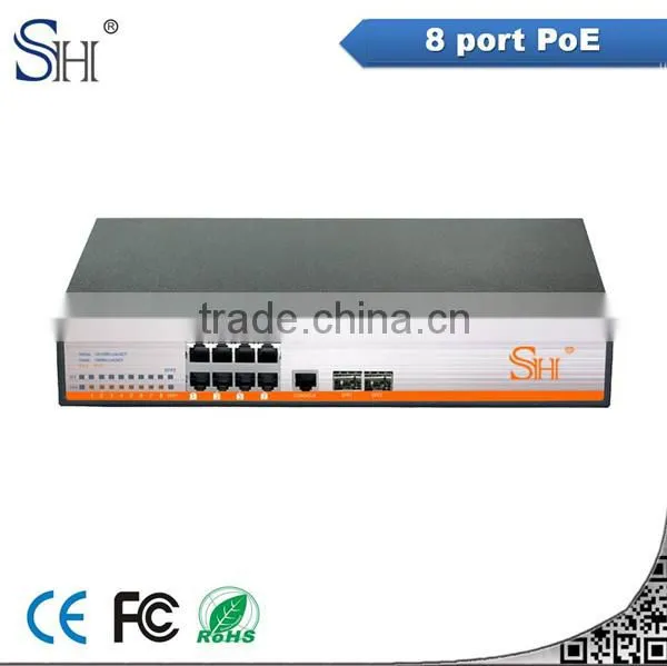 IEEE802.3 at IP Surveillance Cameras Din Rail 8 Full Gigabit Poe Switch photo-4