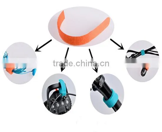 100% Nylon Colorful Hook and Loop Straps Computer Cable Ties photo-6