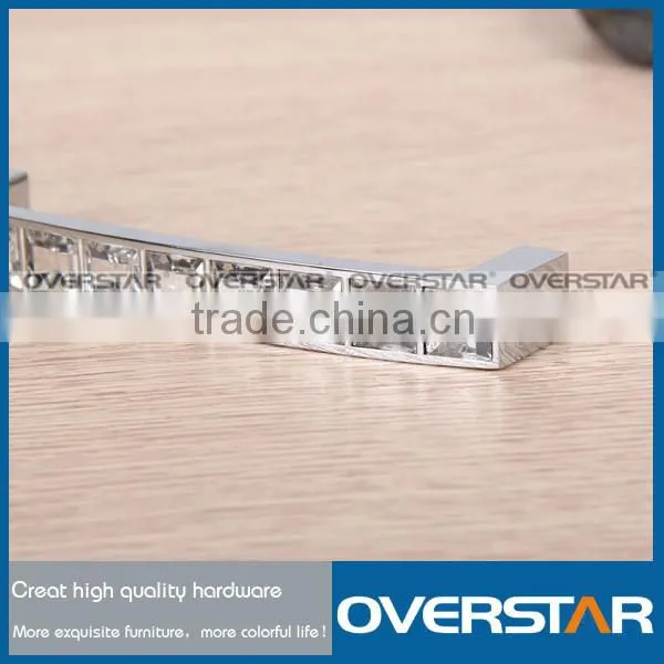 Wholesale Products Beautiful Bedroom Glass Handles ,Small Jewelry Box Drawer Handles, Unique Diamond Zinc Alloy Drawer Handle photo-4