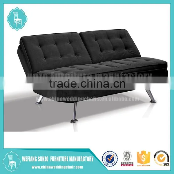 Pillows Sofa Bed With Chaise Function and Chromed Legs SZ-013# photo-3