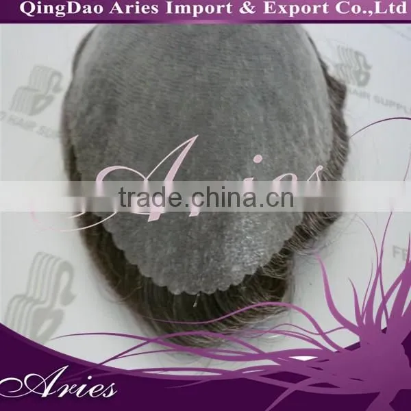 Top 6a Grade Quality 6" 1b# Brazilian pu Thin Skin Base 100 Virgin Brazilian Hair Men's Toupee photo-5