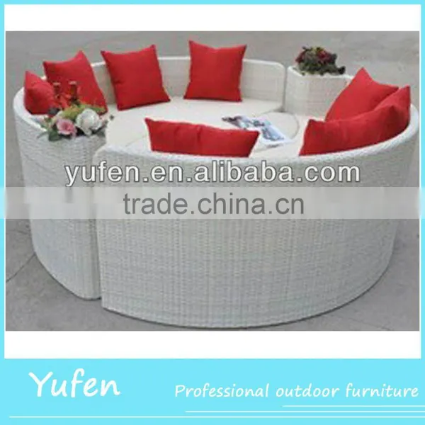 3pcs Half-moon Wicker Modern Sofa Bed photo-2