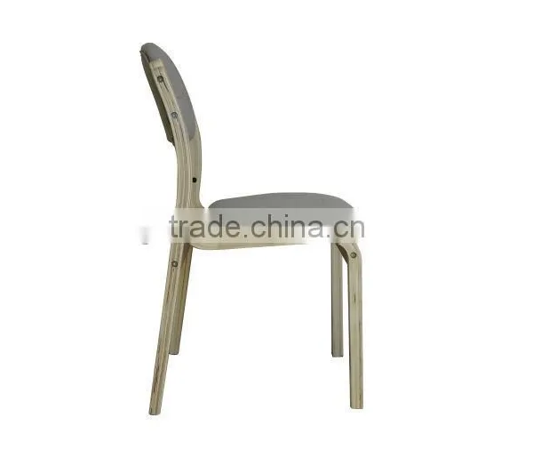 Solid Beech Wood Chair With Fabric Material photo-2