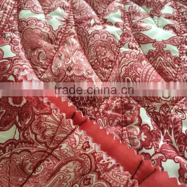 Quilting Fabric, Taffeta Printed Quilting Embroidered Fabric,printed Quilted Jacket Fabric photo-3