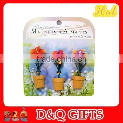 Polyresin Flower Pot Fridge Magnet photo-3