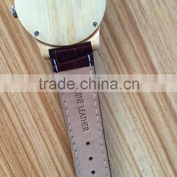 Leather Strap and Wooden Watch Case,cheap Wooden Watch photo-3