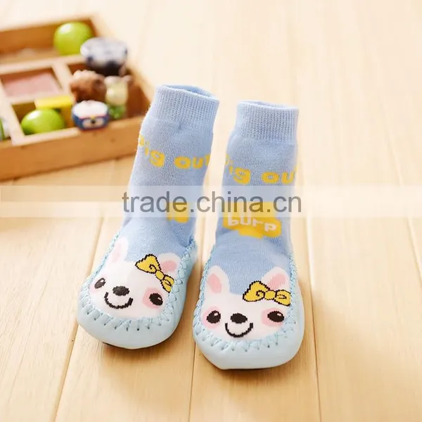 Rubber Sole Baby Sock Shoes photo-2
