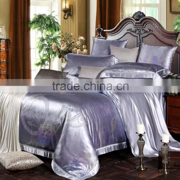 100% Silk Bedding Set, Elegant Jacquard Color photo-3