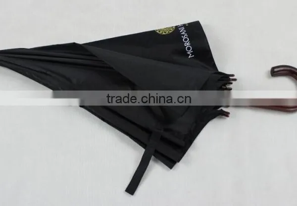 23 Inches Black Color Custom Made Auto Open Straight Umbrella photo-4