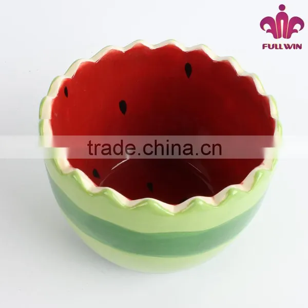 Cheap Bulk Handmade Ceramic Bowl With Watermelon Design photo-3