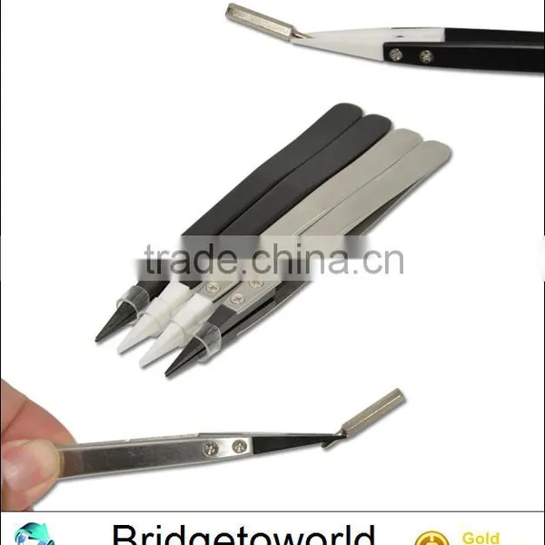 Stainless Steel Changeable Replaceable Tip Anti-Static Tweezers