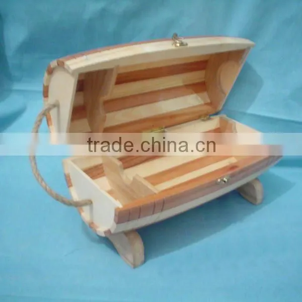 Barrel Shape Wooden Wine Box