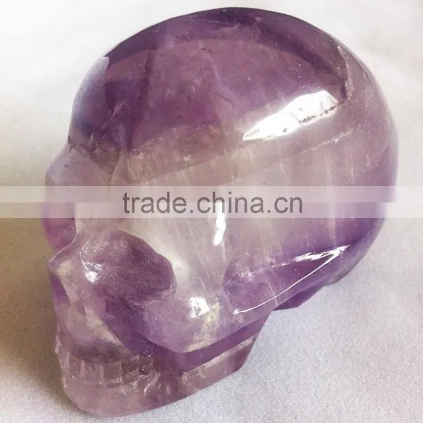 Pure Handmade Amethyst Skull Handicraft photo-3