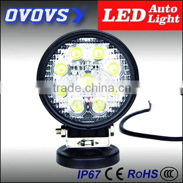 Excellent Round 12 Volt 27w Led Work Light With Magnet for Truck, Tractor, Suv photo-3
