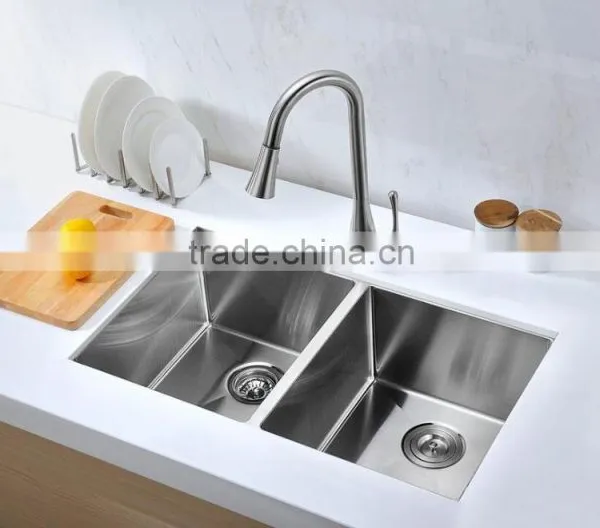 Modern Kitchen Design Undermount Double Bowl Stainless Steel Kitchen Sink With CUPC Quality Choice photo-6