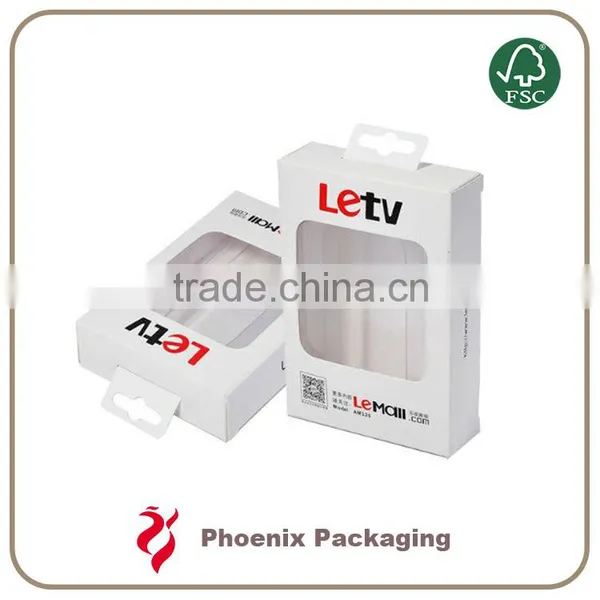 Custom White Art Paper Packaging Box With PVC Window photo-2