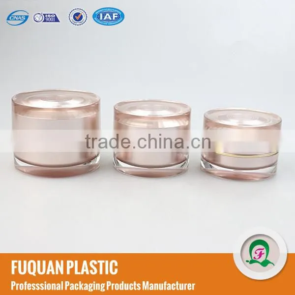 Acrylic Round Colored Cream Packaging