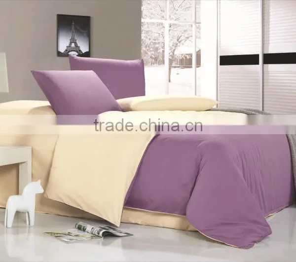 2015 Hot Microfiber Solid Color Match Bedding Set Plain Color photo-6