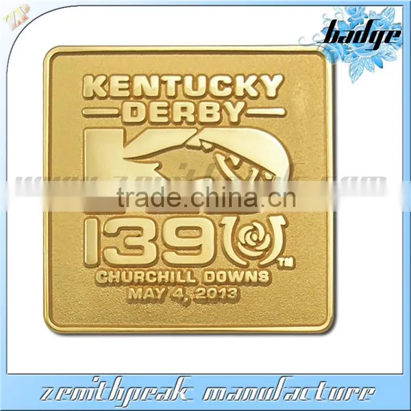 High Quality New Design Gold Plating Metal Souvenir Badge Quality Choice