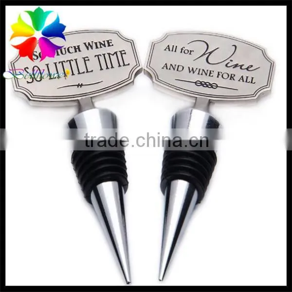 Fancy Novelty Letter Metal Wine Stopper, Novelty Red Wine Bottle Stopper, Red Wine Stopper for Wediing or Party photo-3