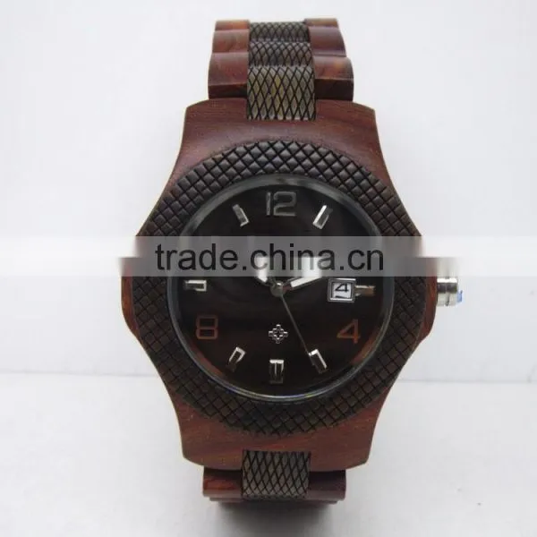 Natural Maple Wood and Red Rose Sandal Wood Watch For Man Wholesale Wood Watch Hand Craft Gifts photo-5