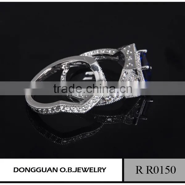 Hot Sale Handmade Engagement CZ Ring 925 Silver With Rhodium Plated Jewelry Wholesale photo-6