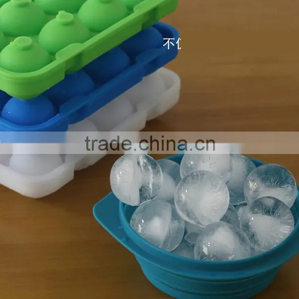 New 4.8cm Diameter Silicone Ice Ball Cube Tray With Small Lid Freeze Mould Bar Jelly Chocolate Mold Maker photo-3