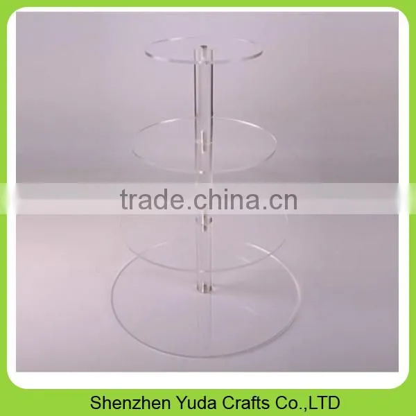 Fashion Table Top Colored Acrylic Wedding Cake Stand Acrylic Cake Stand for Sale photo-2