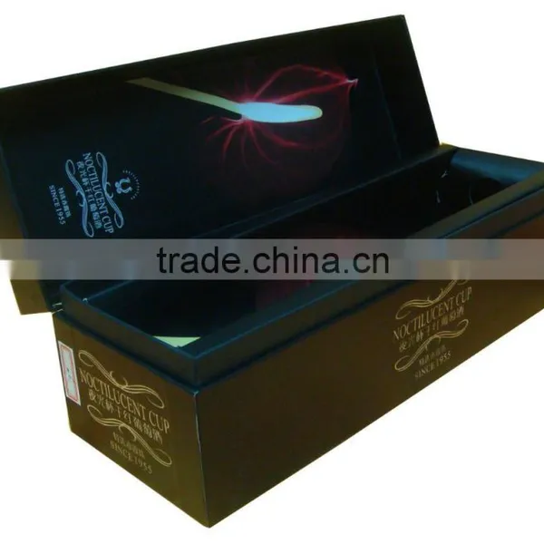 Luxury Rigid Paper Cardboad Wine Factory Use Tube Wine Gift Box photo-2