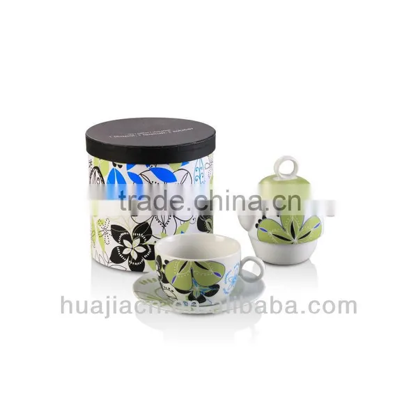 HJCF006-267 Factory Direct Wholesale Black Glazed Ceramic Teapot Set