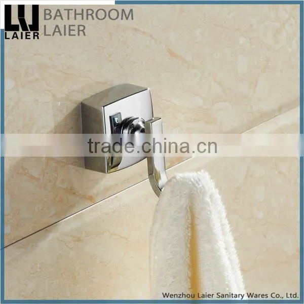 Promotional Direct Marketing Factory Zinc Alloy Chrome Finishing Bathroom Sanitary Items Wall Mounted Double Robe Hook photo-2