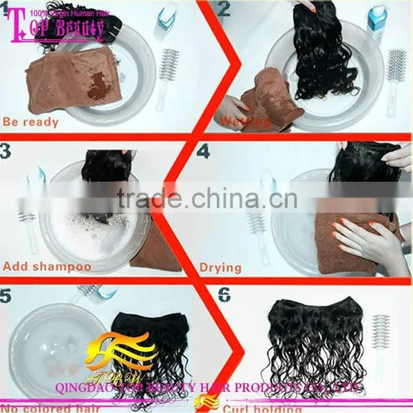 Virgin European Human Hair Blonde Hair Extension #613 Clip In Extensions photo-6