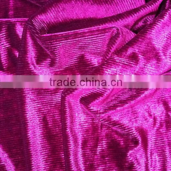 High Quality Stripe Poly/spadnex Stripe Korea Velvet Fabric for Dress, Blouse photo-3