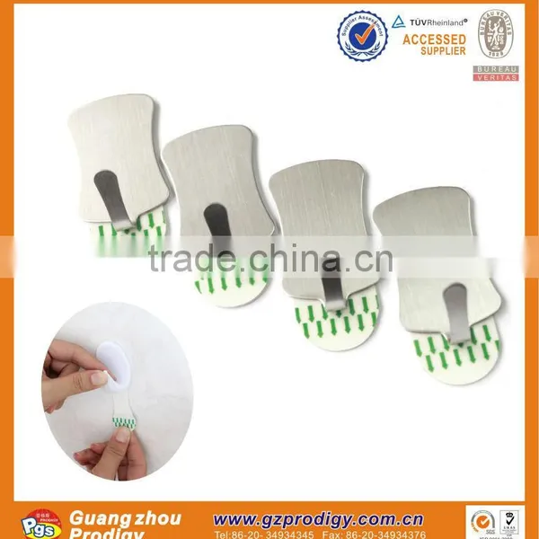 Adhesive Wall Hooks Strong Adhesive Stainless Steel Removable Stainless Steel Large Hook photo-5