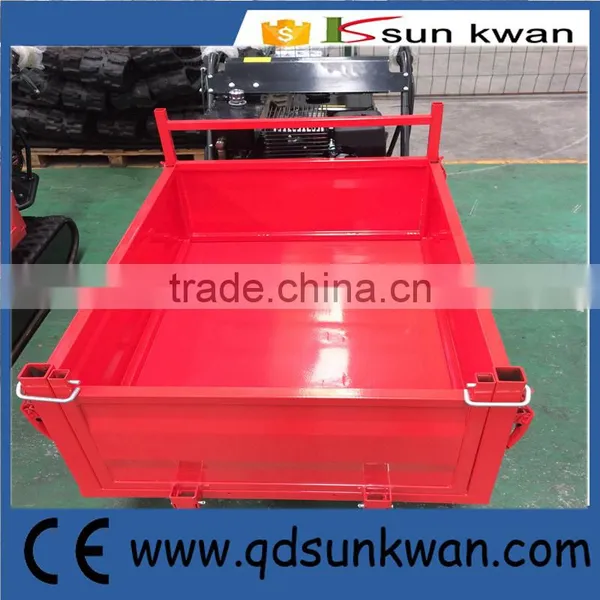 Hydraulic Red Tracked Mini Transporter for Garden