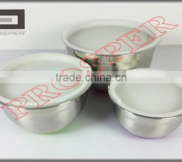 Popular Stainless Steel Mixing Salad Bowl With Silicone Botton photo-2