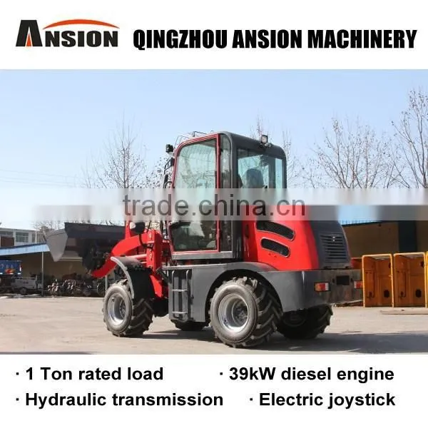 1 Ton Articulated Mini Loader for Sale With Hydraulic Transmission and Electric Joystick photo-4
