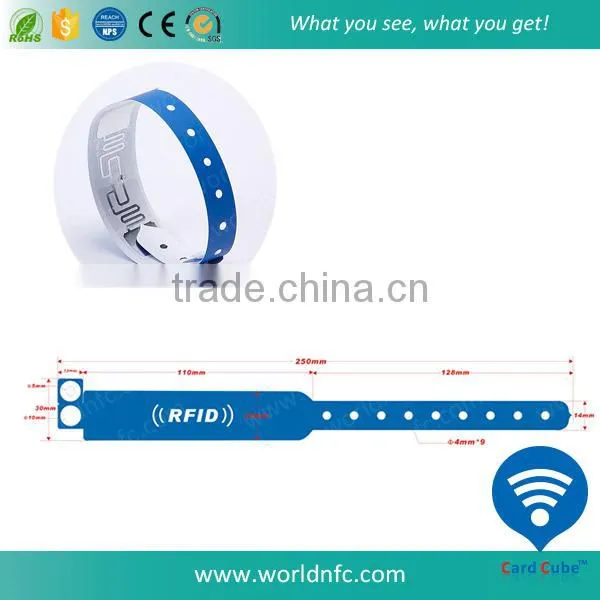 One Time Use PVC Ultralight C Inductive RFID Wristband photo-2
