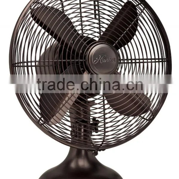 12" Metal Fan, Brushed Nickel Finish (Table Fan, Portable Fan) photo-2