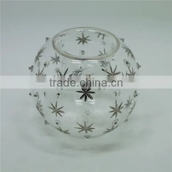 Home Wedding Sphered Glass Candle Holder Tealight Candle Holder photo-3
