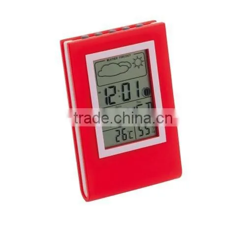 New Arrival Photo Frame Shaped Desk Clock With Weather Station and Temperature for Gift photo-3