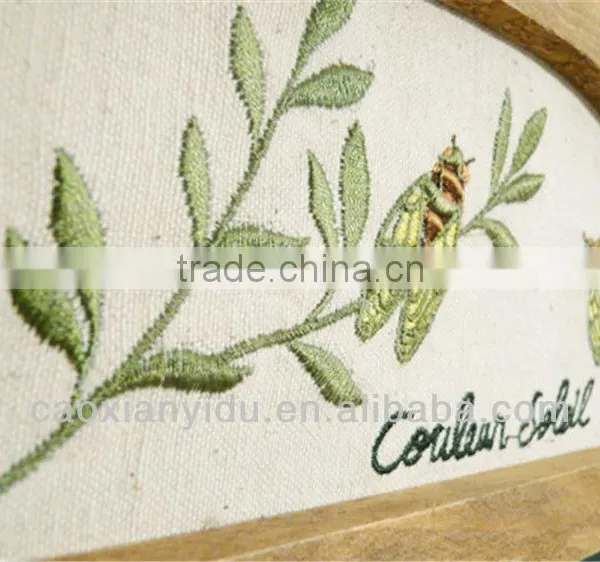 Wholesale in Stock Chalkboard Blackboard With Three Hooks Hotel Decor Message Board Writing Board Wooden Frame With Embroidery photo-6