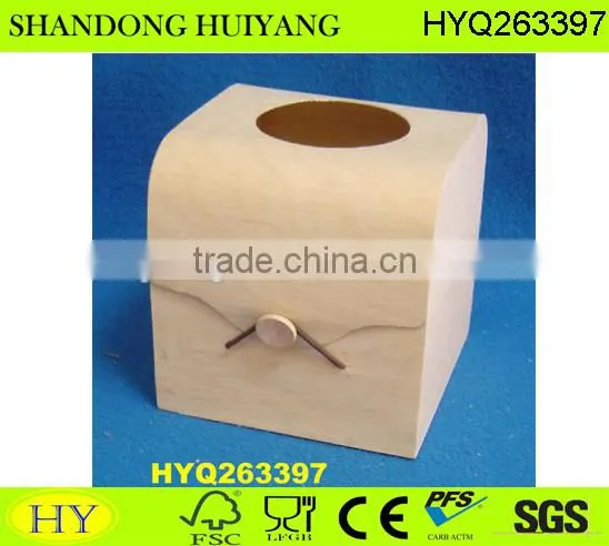 Unfinished FSC DIY 40% Discount Wooden Dinner Napkin Box photo-2