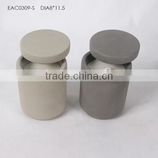 Cheap Tea Light Concrete Candle Jar With Lid for Whole Sale photo-2
