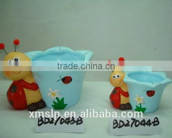 Ceramic Flower Pot With Bobble Animal Head photo-5