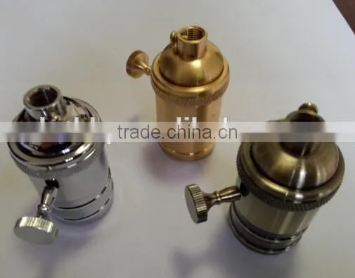 E27 Vintage Brass Lamp Holder With Edison Bulb photo-4