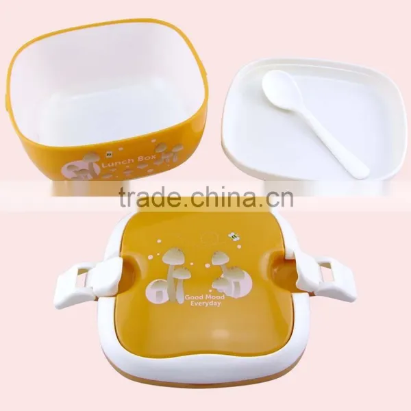 High Quality Portable Square Plastic Bento Lunch Box photo-3